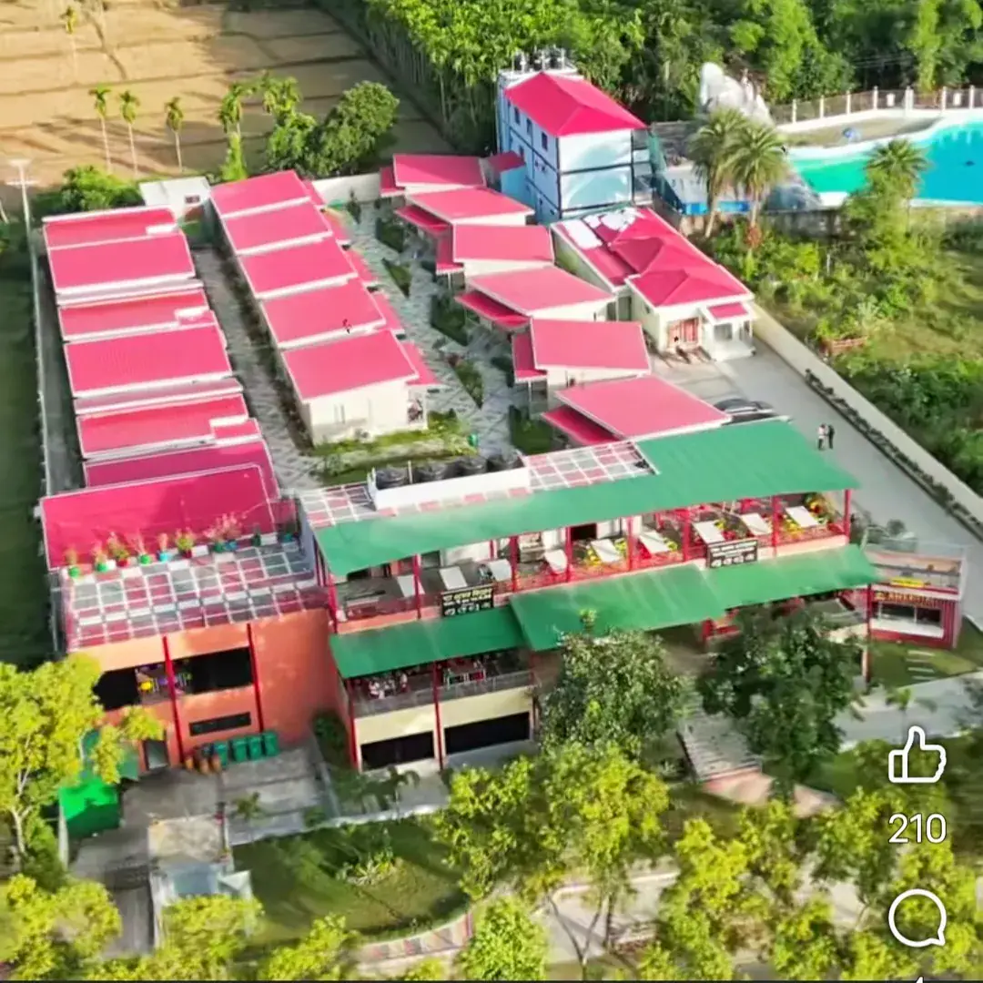 Pre-engineered building structure at The Wave Resort comprehensive leisure complex